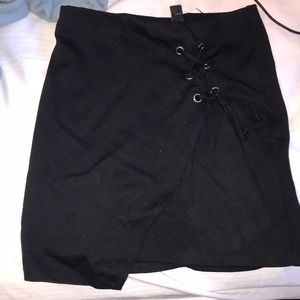 Black mini skirt